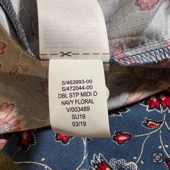 GAP Floral Spaghetti Strap Criss-Cross Racerback Dress in Red, White, and Blue - Picture 7 of 7